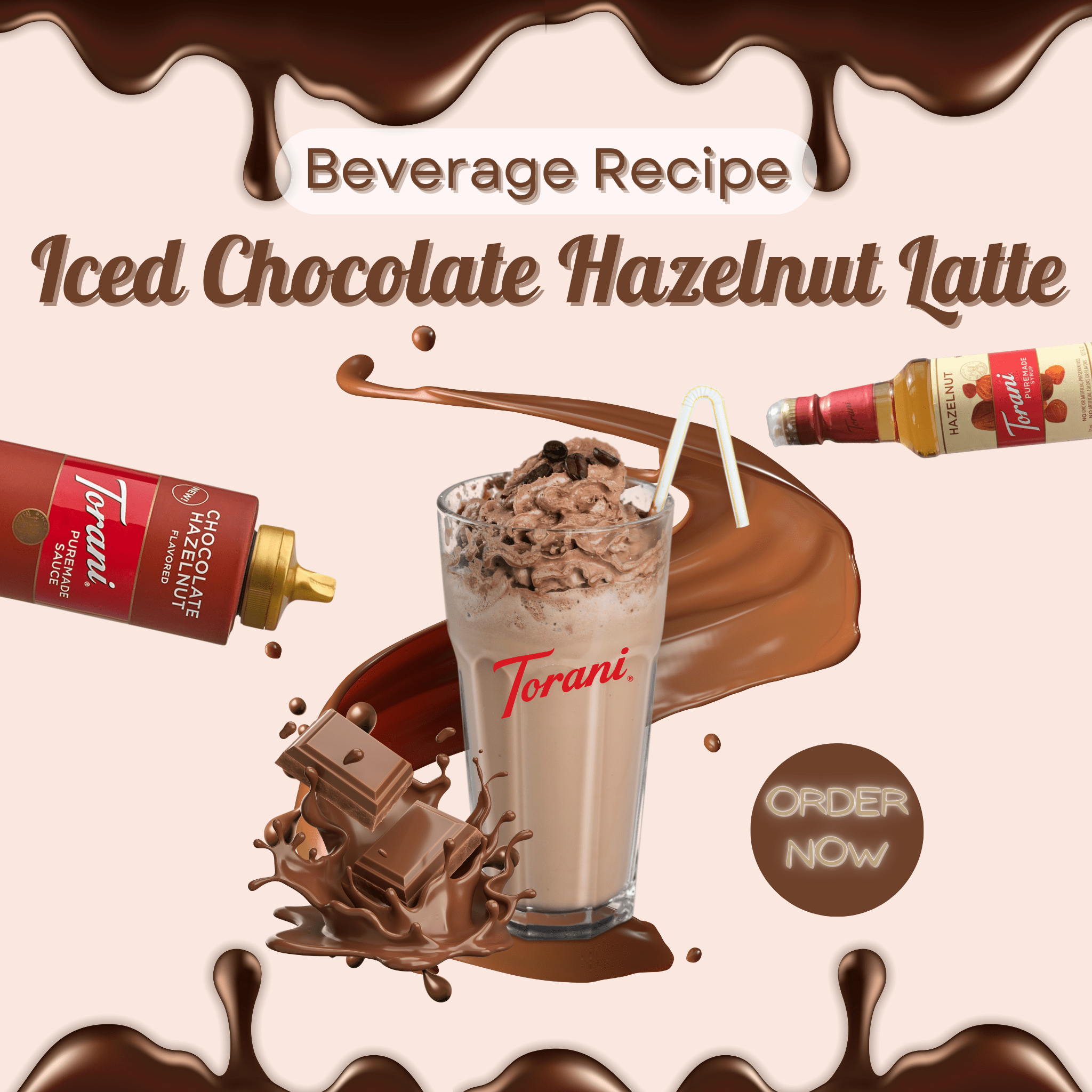 Iced Chocolate Hazelnut Latte